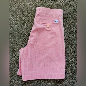 Mens Southern Tide red pinstripe shorts size 33